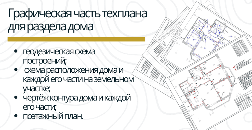 Графическая часть техплана для раздела дома в Новосибирске